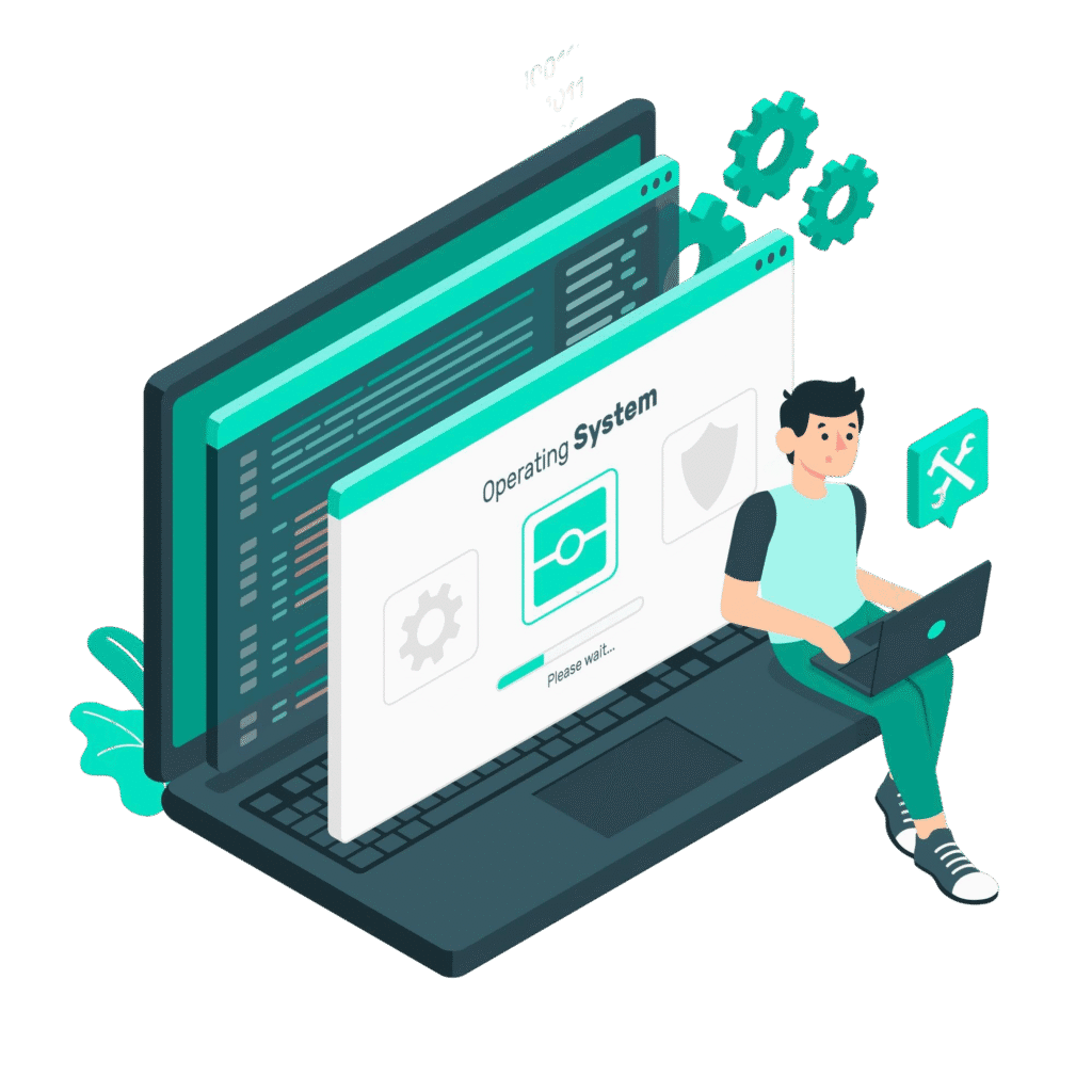 Home 3 Operating system concept illustration