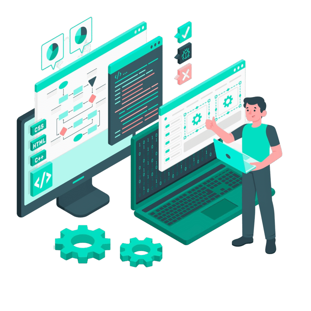 Home 2 Programmer concept illustration